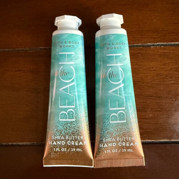 NEW 2-Pc AT THE BEACH Shea Butter Hand Cream 1oz Each Bath & Body Works - Picture 3 of 3